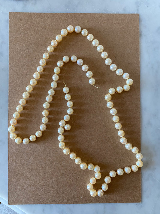 REPARATION : Renfilage à noeuds - collier inférieur à 90 perles